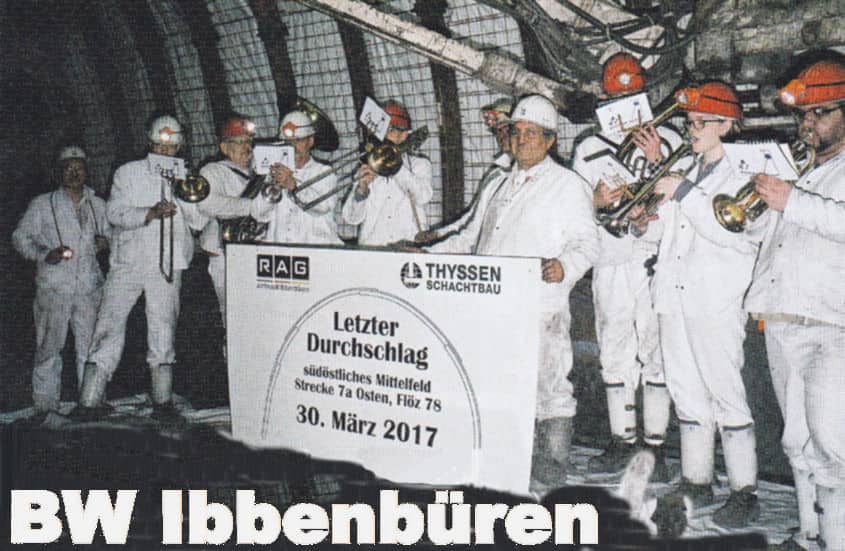 Ibbenbühren -letzer Durchschlag- foto.RAG- BW Ibbenbüren