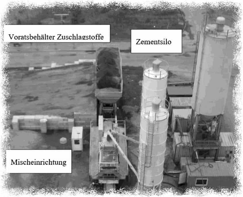 Silo und Zementmischanlage zur Schachtverfüllung