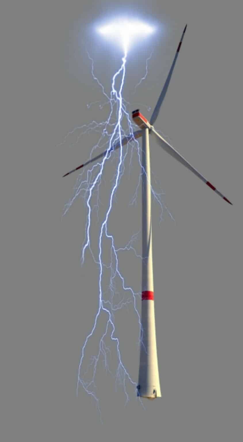 Windkraft Blitzschlag