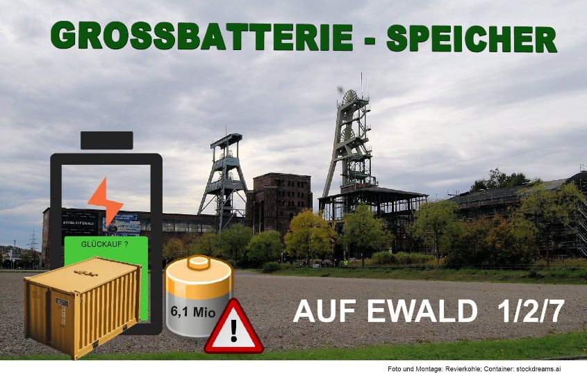 Grossbatterie auf Ewald geplant