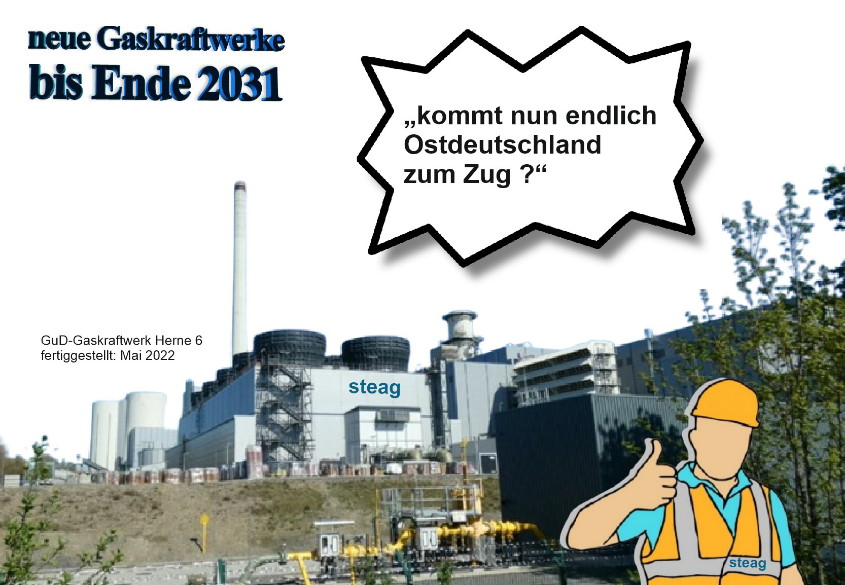 neue Gaskraftwerke bis 20231